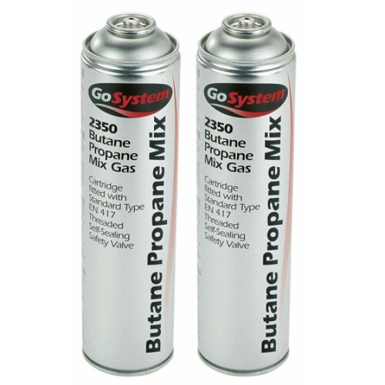 GoSystem ガーデンウィードワンド ガス除草キラーバーナーブラスター 焼却トーチおよびキャンピングストーブ用ガスカートリッジ補充 2 x Go Can 350gWeed W